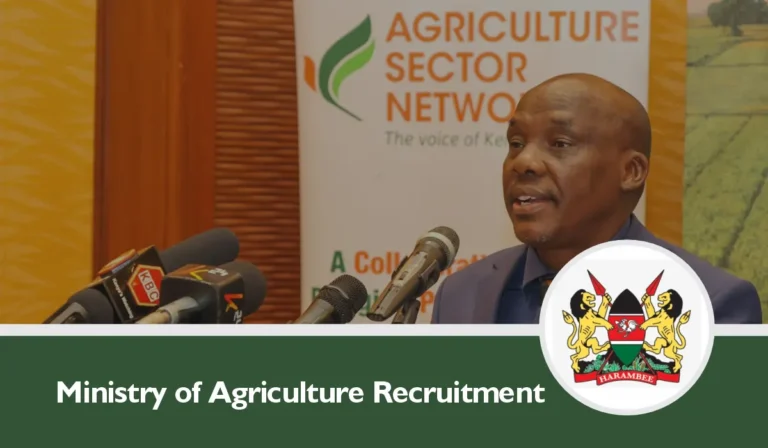 Ministry of Agriculture Jobs in Kenya Today