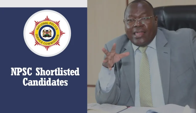 NPSC Shortlisted Candidates 2025 | Kenya Police Shortlisted Candidates PDF