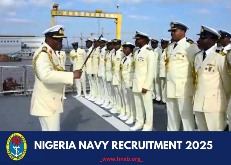 Nigerian Navy Recruitment 2025 Application Form Portal | www.joinnigeriannavy.com