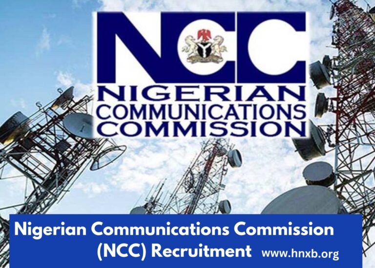 Nigerian Communications Commission (NCC) Recruitment 2024/2025 www.ncc.gov.ng Application Portal