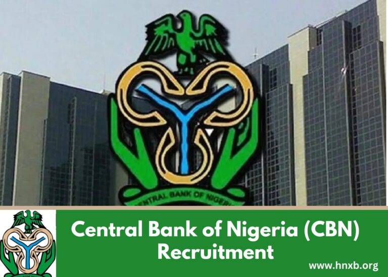 Central Bank of Nigeria (CBN) Recruitment 2025 Application Form Portal | www.cbn.gov.ng